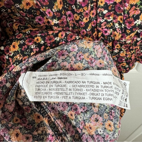 Zara Floral Mini Dress Size S - Picture 6 of 10